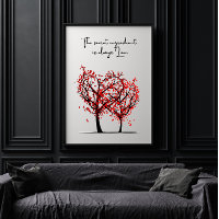 The Secret Ingredient is Love Red Tree Hearts