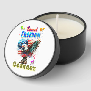 The Secret Of Freedom Is Courage Mini Candle Favors
