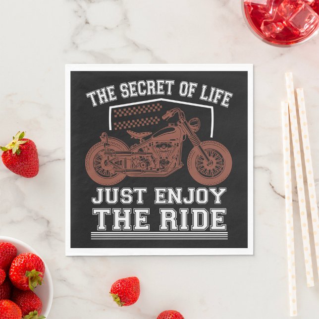 The Secret Of Life Just Enjoy The Ride Napkins (Creator Uploaded)
