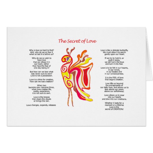 The Secret of Love Card (Front Horizontal)