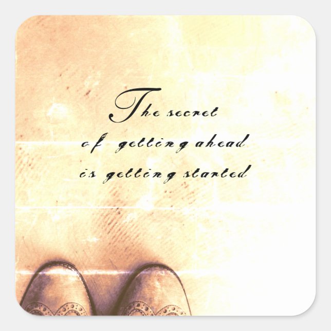 The Secret of Progress Square Sticker (Front)