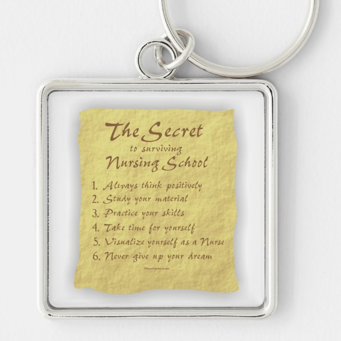 The Secret to Surviving Nursing School Key Chain