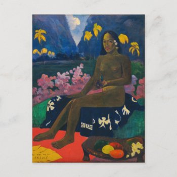 The Seed Of The Areoi Fine Art Gauguin Postcard by lazyrivergreetings at Zazzle