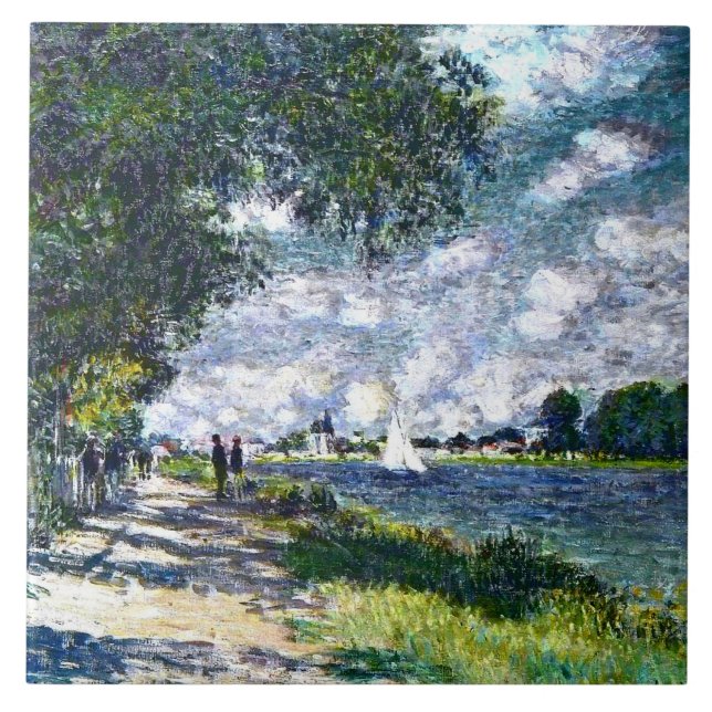 The Seine at Argenteuil Ceramic Tile (Front)