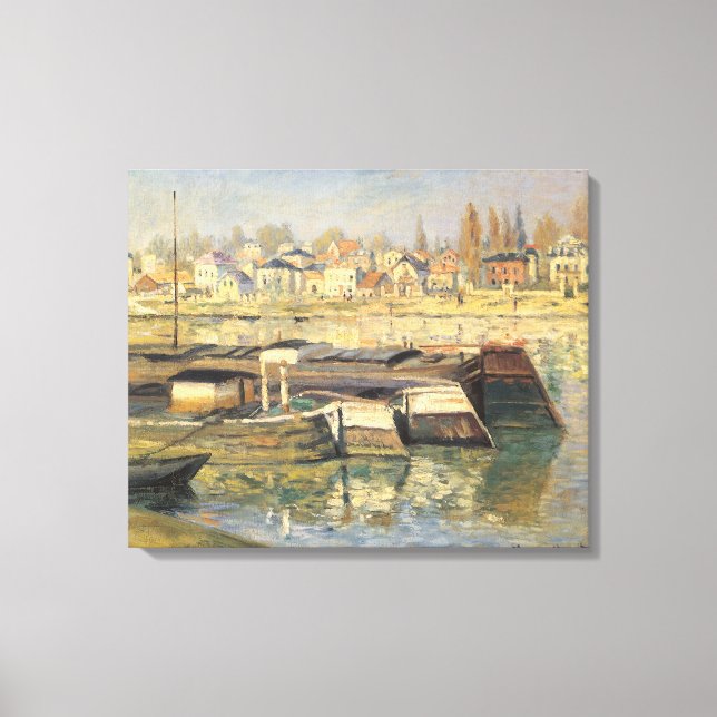 The Seine at Asnieres by Claude Monet Canvas Print (Front)
