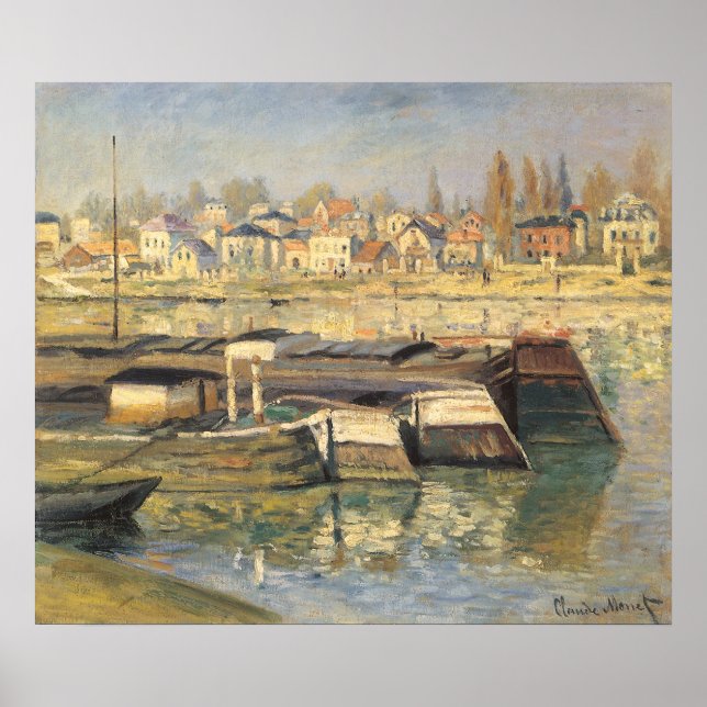 The Seine at Asnieres by Claude Monet Poster (Front)