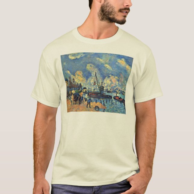 The Seine At Bercy Paintings After Armand Guillaum T-Shirt (Front)