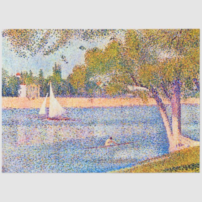 The Seine at La Grande Jatte, Seurat Tissue Paper (Front)