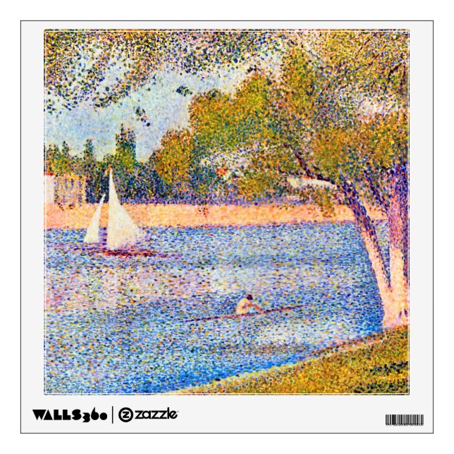 The Seine at La Grande Jatte, Seurat Wall Decal (Front)