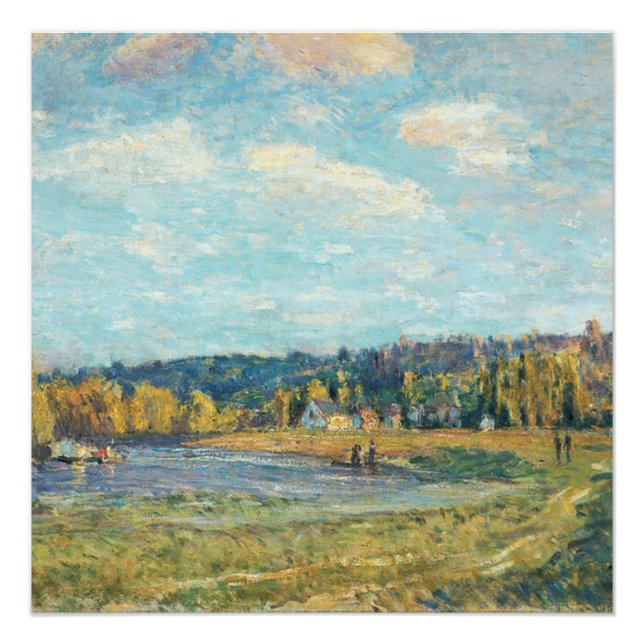 The Seine at Saint-Cloud Alfred Sisley Poster (Front)