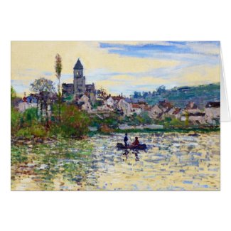 The Seine at Vetheuil  Claude Monet Card