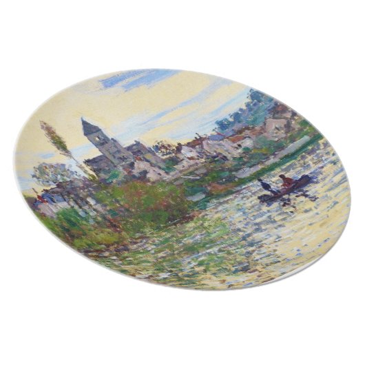 The Seine at Vetheuil  Claude Monet Melamine Plate (Right Side)