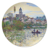 The Seine at Vetheuil  Claude Monet Melamine Plate (Front)