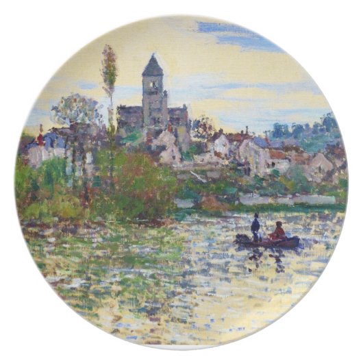 The Seine at Vetheuil Claude Monet Melamine Plate (Front)
