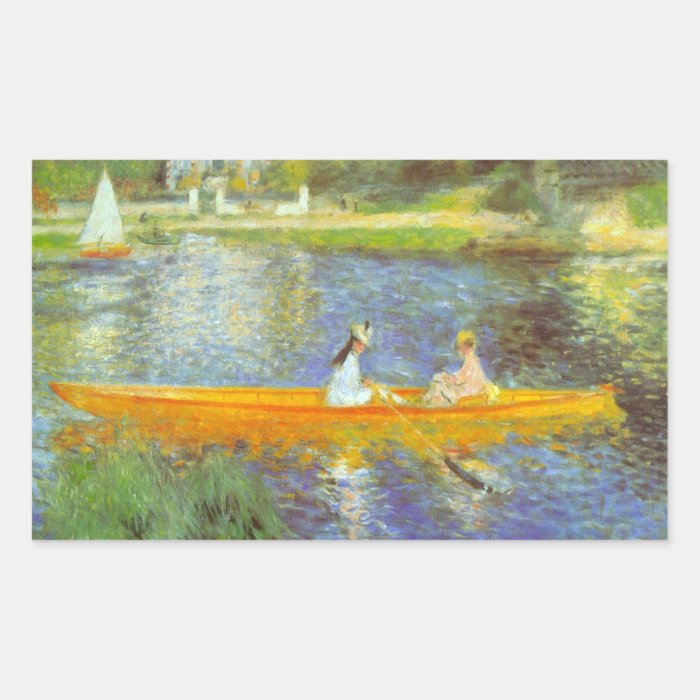 The Seine by Pierre Renoir Rectangle Stickers