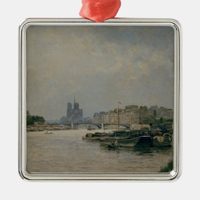 The Seine from the Quai de la Rapee Metal Ornament (Front)