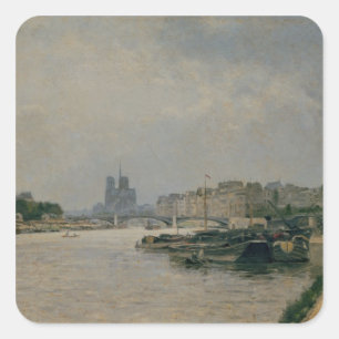 The Seine from the Quai de la Rapee Square Sticker