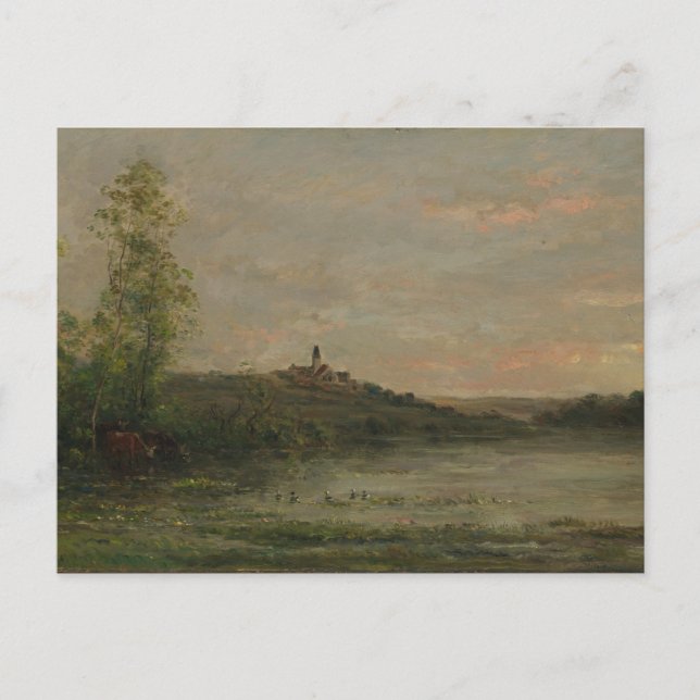  The Seine Morning Charles-François Daubigny Print Postcard (Front)