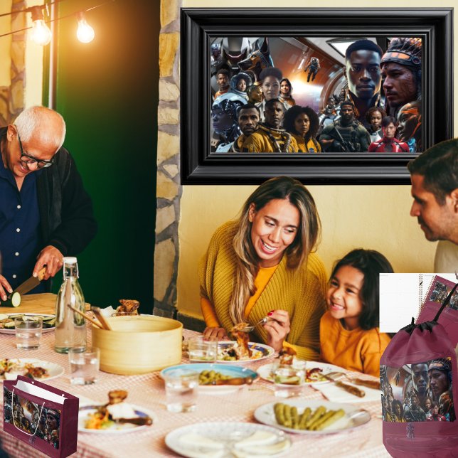 The Sekhmet Crew  Bone China Mug (Get the full "Sekhmet Starship" collection at  https://bit.ly/BlackFutureZazzle)