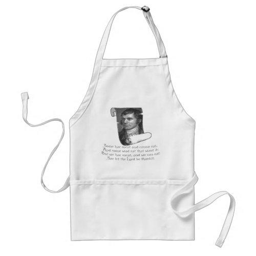 The Selkirk Grace Burns Night Supper Poem In Grey Adult Apron