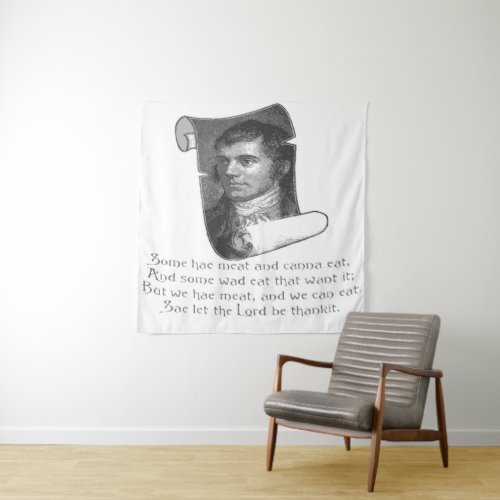The Selkirk Grace Burns Night Supper Poem In Grey Tapestry
