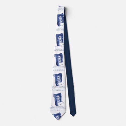 The Selkirk Grace Burns Night Supper Prayer Blue Neck Tie