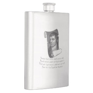 The Selkirk Grace Burns Night Supper Prayer Grey Flask