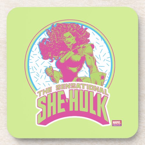 The Sensational She_Hulk 90s Graphic Beverage Coaster