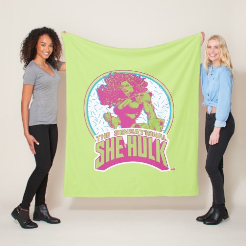 The Sensational She_Hulk 90s Graphic Fleece Blanket