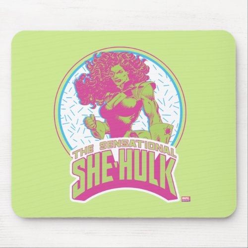 The Sensational She_Hulk 90s Graphic Mouse Pad