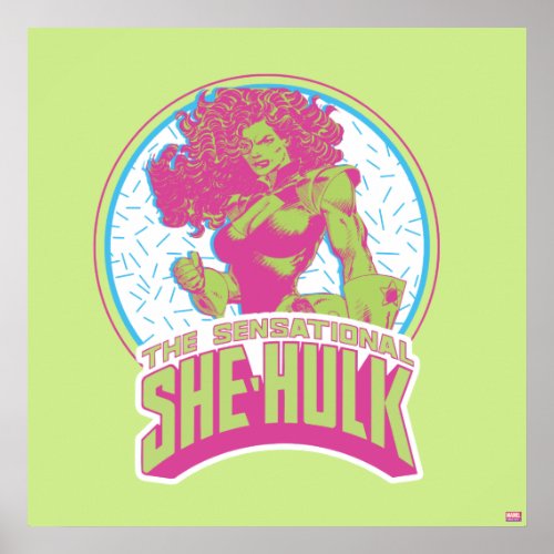 The Sensational She_Hulk 90s Graphic Poster
