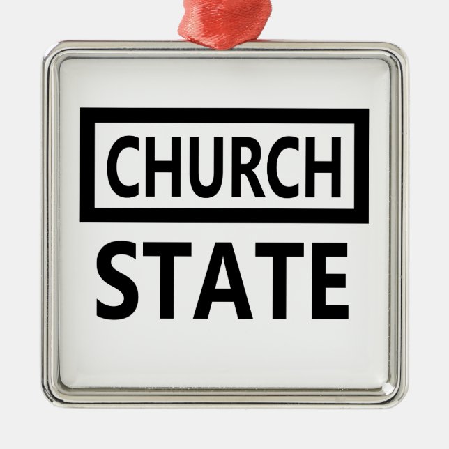 The Separation of Church and State - 1st Amendment Metal Ornament (Front)