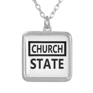 The Separation of Church and State - 1st Amendment Silver Plated Necklace