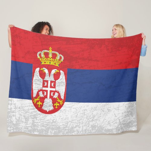 The Serbia Flag _ A Tapestry of Serbian Heritage Fleece Blanket