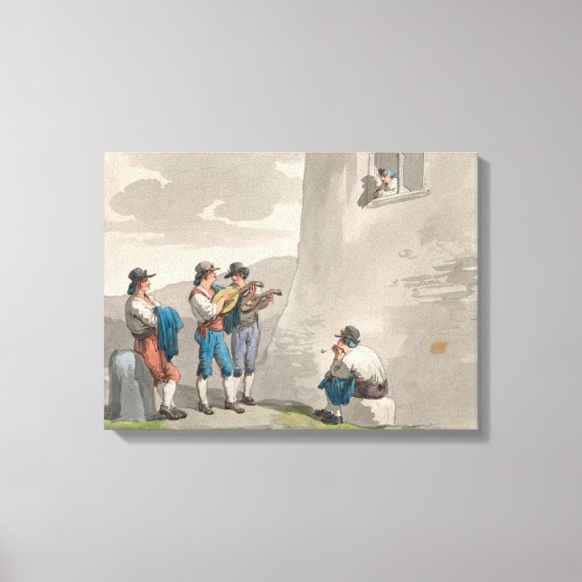 The Serenade (Songs of Love) (Romantic Scene) Canvas Print (Front)