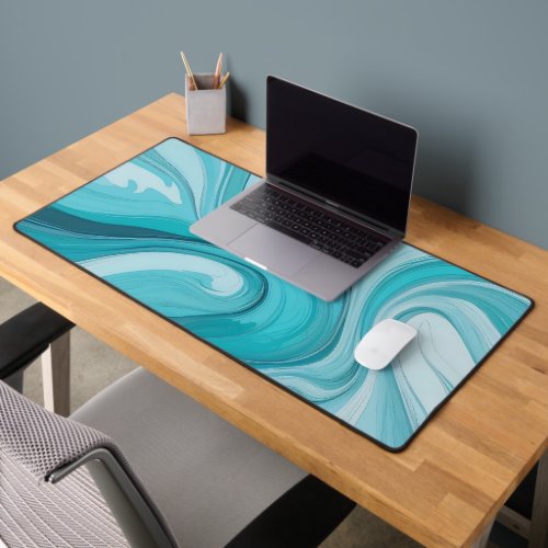 The Serene Waves CoastalTurquoise Desk Mat