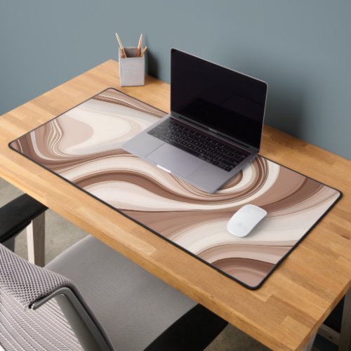 The Serene Waves CoffeeMocha Desk Mat