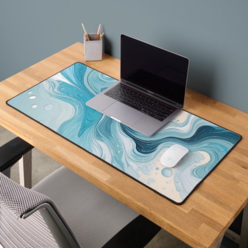 The Serene Waves SeaSaltLight Desk Mat