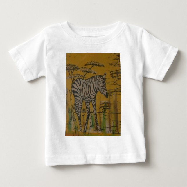 The Serengeti Spirit: Zebra Grazing in the Mara Baby T-Shirt (Front)