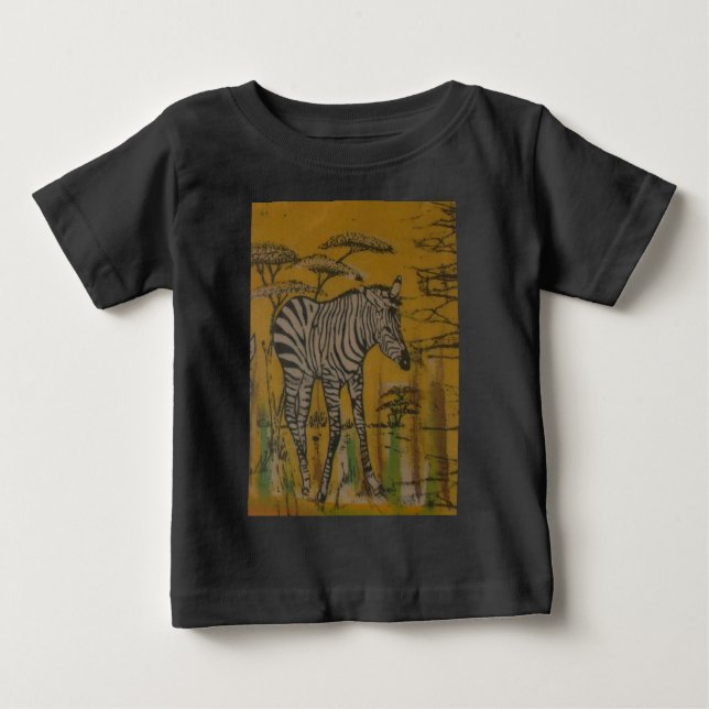 The Serengeti Spirit: Zebra Grazing in the Mara Baby T-Shirt (Front)