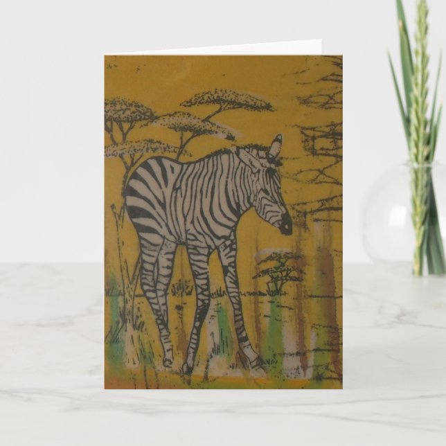 The Serengeti Spirit: Zebra Grazing in the Mara Card (Front)