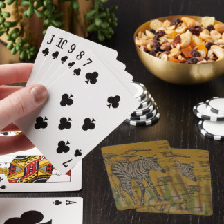 The Serengeti Spirit: Zebra Grazing in the Mara Poker Cards