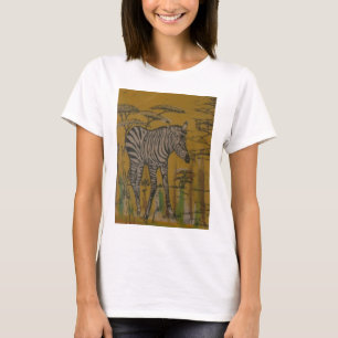 The Serengeti Spirit: Zebra Grazing in the Mara T-Shirt