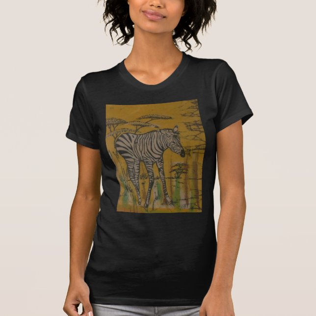 The Serengeti Spirit: Zebra Grazing in the Mara T-Shirt (Front)