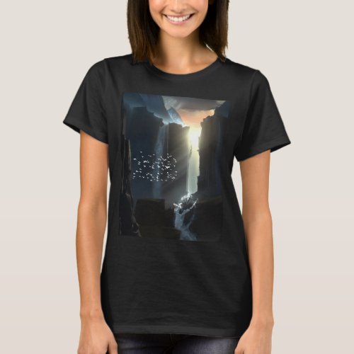 The Serenity of a Hidden Gem _ A Remote Waterfall T_Shirt