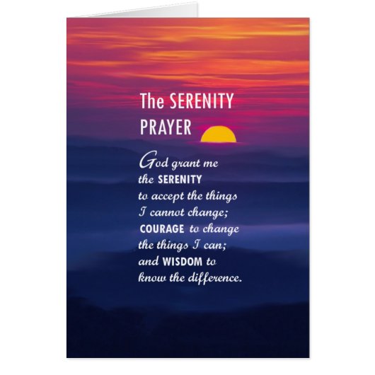 The Serenity Prayer 2 Cards (Front)