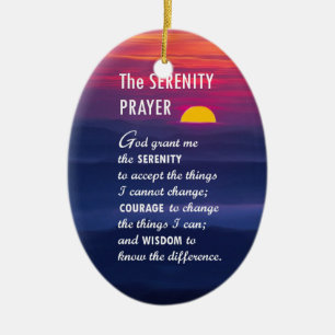 The Serenity Prayer 2 Ceramic Ornament