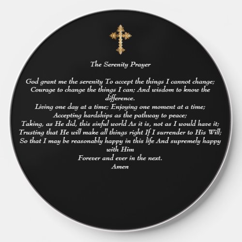 The Serenity Prayer Black   Wireless Charger