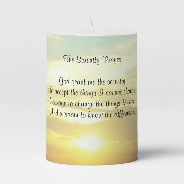 the serenity prayer candle (Front)