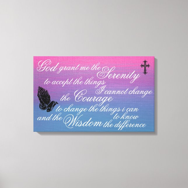 The Serenity Prayer Canvas Print (Front)